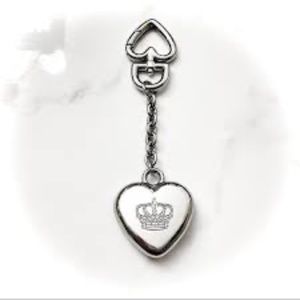 Juicy couture silver heart keychain